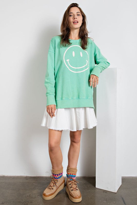 Smiley Face Crewneck Sweatshirt