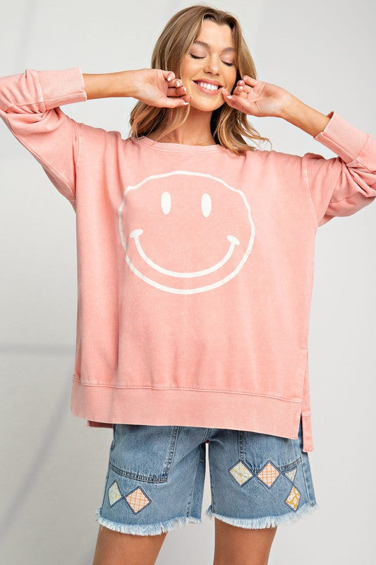 Smiley Face Crewneck Sweatshirt