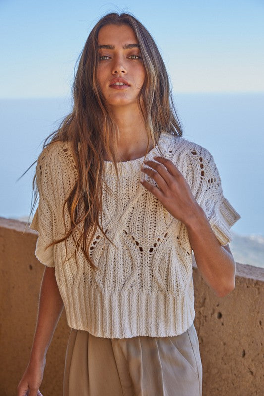 Cali Crochet Knit Top