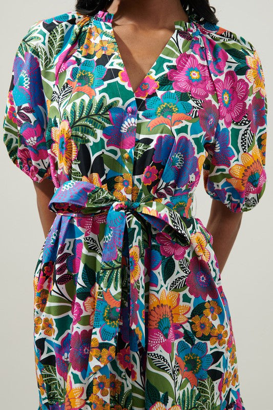 Santa Elena Wynette Tiered Midi Dress