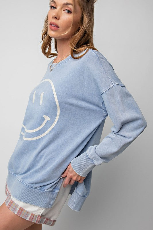 Smiley Face Crewneck Sweatshirt