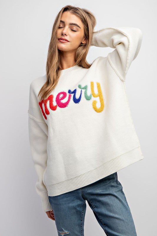 Merry Holiday Knit Sweater