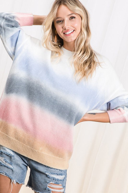 Dip Dye Crewneck Sweater